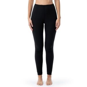 Fruit of the Loom Women's Waffle Thermal Bottom Pants Eversoft Black